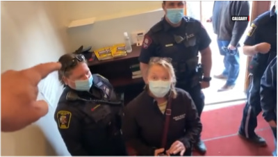 Canadian Pastor demands that health officials leave if they don't have a warrant to search his church.