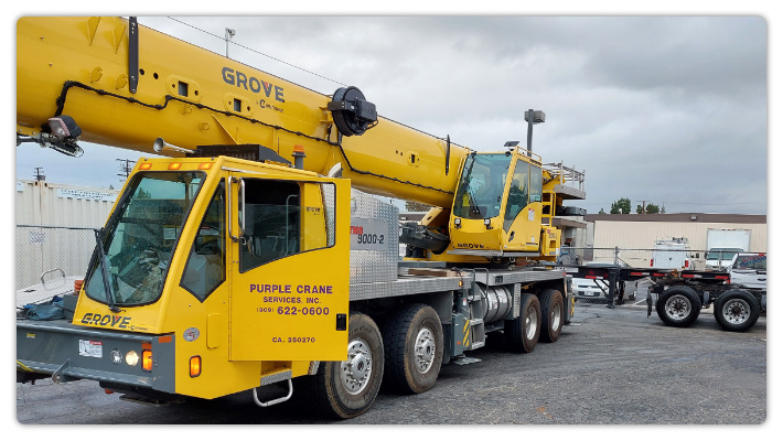 A 100 ton crane arrives at Chick Publications.