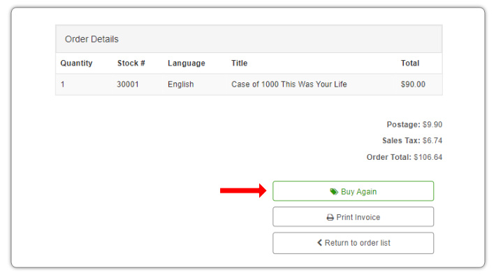 Choose 'Buy Again' To Easily Reorder