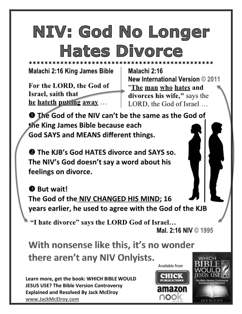 NIV: God No Longer Hates Divorce