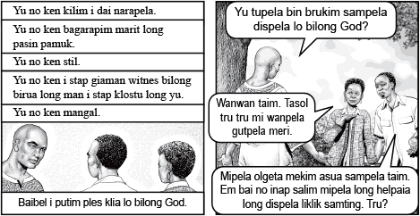 Chick.com: Pidgin (Tok Pisin) - Help